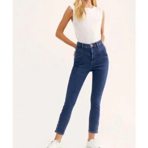 One teaspoon preachers high waist jean with snap buttons at ankles size 27